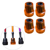 Maxbell 4x Trekking Pole Tips Accessories Compact Sturdy Replacement Feet Protectors Yellow