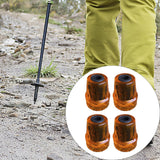 Maxbell 4x Trekking Pole Tips Accessories Compact Sturdy Replacement Feet Protectors Yellow