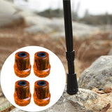 Maxbell 4x Trekking Pole Tips Accessories Compact Sturdy Replacement Feet Protectors Yellow