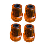 Maxbell 4x Trekking Pole Tips Accessories Compact Sturdy Replacement Feet Protectors Yellow