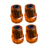 Maxbell 4x Trekking Pole Tips Accessories Compact Sturdy Replacement Feet Protectors Yellow