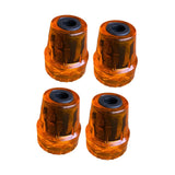 Maxbell 4x Trekking Pole Tips Accessories Compact Sturdy Replacement Feet Protectors Yellow