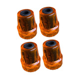 Maxbell 4x Trekking Pole Tips Accessories Compact Sturdy Replacement Feet Protectors Yellow