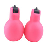 Maxbell 2 Pieces Hand Squeeze Whistles Manual Loud for Training Referees Home School Pink