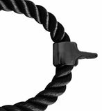 Maxbell Tricep Rope Cable Attachment Sturdy Pull Down Rope Hook for Fitness Home Gym Black