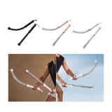 Maxbell 2 Pieces Battle Ropes Spring Bar for Indoor Outdoor and Office Strength Training black