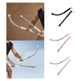 Maxbell 2 Pieces Battle Ropes Spring Bar for Indoor Outdoor and Office Strength Training black