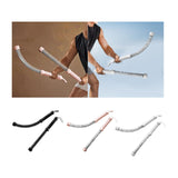 Maxbell 2 Pieces Battle Ropes Spring Bar for Indoor Outdoor and Office Strength Training black