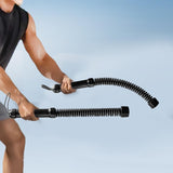 Maxbell 2 Pieces Battle Ropes Spring Bar for Indoor Outdoor and Office Strength Training black