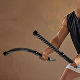 Maxbell 2 Pieces Battle Ropes Spring Bar for Indoor Outdoor and Office Strength Training black