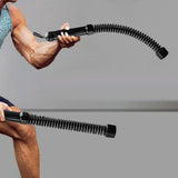 Maxbell 2 Pieces Battle Ropes Spring Bar for Indoor Outdoor and Office Strength Training black