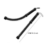 Maxbell 2 Pieces Battle Ropes Spring Bar for Indoor Outdoor and Office Strength Training black