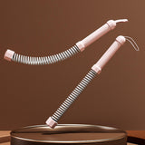 Maxbell 2 Pieces Battle Ropes Spring Bar for Indoor Outdoor and Office Strength Training pink