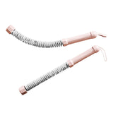 Maxbell 2 Pieces Battle Ropes Spring Bar for Indoor Outdoor and Office Strength Training pink