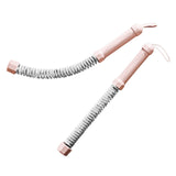 Maxbell 2 Pieces Battle Ropes Spring Bar for Indoor Outdoor and Office Strength Training pink