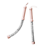 Maxbell 2 Pieces Battle Ropes Spring Bar for Indoor Outdoor and Office Strength Training pink