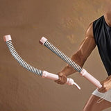 Maxbell 2 Pieces Battle Ropes Spring Bar for Indoor Outdoor and Office Strength Training pink