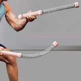 Maxbell 2 Pieces Battle Ropes Spring Bar for Indoor Outdoor and Office Strength Training pink