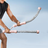 Maxbell 2 Pieces Battle Ropes Spring Bar for Indoor Outdoor and Office Strength Training pink
