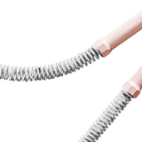 Maxbell 2 Pieces Battle Ropes Spring Bar for Indoor Outdoor and Office Strength Training pink