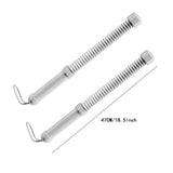 Maxbell 2 Pieces Battle Ropes Spring Bar for Indoor Outdoor and Office Strength Training gray