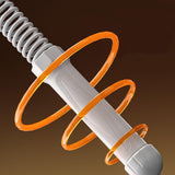 Maxbell 2 Pieces Battle Ropes Spring Bar for Indoor Outdoor and Office Strength Training gray