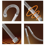 Maxbell 2 Pieces Battle Ropes Spring Bar for Indoor Outdoor and Office Strength Training gray