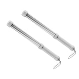 Maxbell 2 Pieces Battle Ropes Spring Bar for Indoor Outdoor and Office Strength Training gray