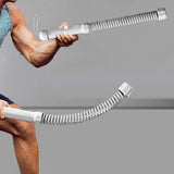 Maxbell 2 Pieces Battle Ropes Spring Bar for Indoor Outdoor and Office Strength Training gray