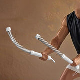 Maxbell 2 Pieces Battle Ropes Spring Bar for Indoor Outdoor and Office Strength Training gray