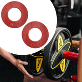 Maxbell 2 Pieces Fractional Weight Plates Color Coded for Strength Training Portable red 0.75LB