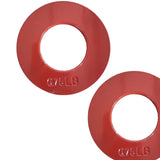 Maxbell 2 Pieces Fractional Weight Plates Color Coded for Strength Training Portable red 0.75LB