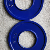 Maxbell 2 Pieces Fractional Weight Plates Color Coded for Strength Training Portable blue 0.5LB