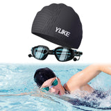 Maxbell Swim Goggles & Swim Cap Set Eyewear Comfortable Lightweight Swimming Goggles Black