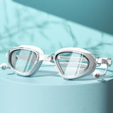 Maxbell Swim Goggles & Swim Cap Set Eyewear Comfortable Lightweight Swimming Goggles White