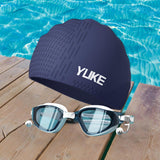 Maxbell Swim Goggles & Swim Cap Set Eyewear Comfortable Lightweight Swimming Goggles Dark Blue