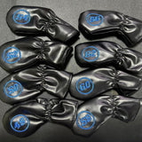 Maxbell 8Pcs Golf Iron Head Covers Golfer Gift Golf Wedge Covers Set Protector Guard Black