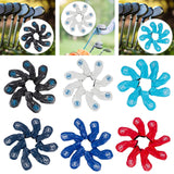 Maxbell 8Pcs Golf Iron Head Covers Golfer Gift Golf Wedge Covers Set Protector Guard Black