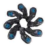 Maxbell 8Pcs Golf Iron Head Covers Golfer Gift Golf Wedge Covers Set Protector Guard Black