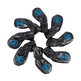 Maxbell 8Pcs Golf Iron Head Covers Golfer Gift Golf Wedge Covers Set Protector Guard Black