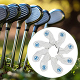 Maxbell 8Pcs Golf Iron Head Covers Golfer Gift Golf Wedge Covers Set Protector Guard White