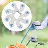 Maxbell 8Pcs Golf Iron Head Covers Golfer Gift Golf Wedge Covers Set Protector Guard White