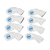 Maxbell 8Pcs Golf Iron Head Covers Golfer Gift Golf Wedge Covers Set Protector Guard White
