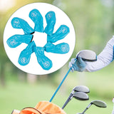 Maxbell 8Pcs Golf Iron Head Covers Golfer Gift Golf Wedge Covers Set Protector Guard Light Blue