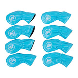 Maxbell 8Pcs Golf Iron Head Covers Golfer Gift Golf Wedge Covers Set Protector Guard Light Blue