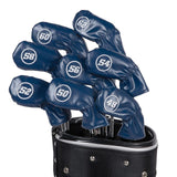 Maxbell 8Pcs Golf Iron Head Covers Golfer Gift Golf Wedge Covers Set Protector Guard Dark Blue