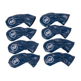 Maxbell 8Pcs Golf Iron Head Covers Golfer Gift Golf Wedge Covers Set Protector Guard Dark Blue