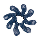 Maxbell 8Pcs Golf Iron Head Covers Golfer Gift Golf Wedge Covers Set Protector Guard Dark Blue