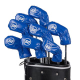 Maxbell 8Pcs Golf Iron Head Covers Golfer Gift Golf Wedge Covers Set Protector Guard Rich Blue