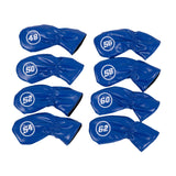 Maxbell 8Pcs Golf Iron Head Covers Golfer Gift Golf Wedge Covers Set Protector Guard Rich Blue
